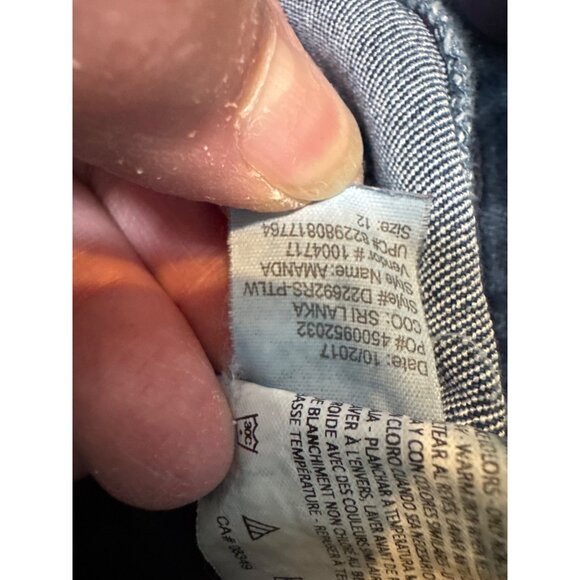 Gloria Vanderbilt Amanda Missy Jeans Size 12 Short Dark Wash Straight Leg Denim - Picture 5 of 11